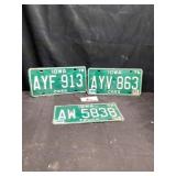 Vintage Iowa license plates