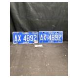 Vintage License plates