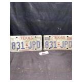 Vintage Texas license plate