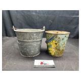 Small galvanized buckets