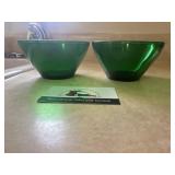 Vintage green bowls
