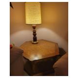 Hexagon table and lamp