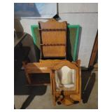Wooden shelves & misc boards