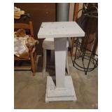 White stand and stool
