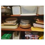 Cookbooks and trays