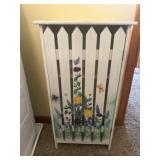 Picket fence butterfly shelving unit