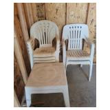 Patio chairs and tables