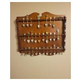Spoon wall rack & spoons