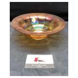 Marigold carnival glass bowl