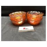 Carnival glass dishes