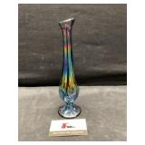 Fenton iridescent glass vase