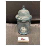 Blue glass candy dish