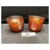 Marigold carnival glass dishes