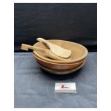 Wooden bowls and paddles