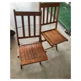 Wood folding chairs