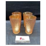 Marigold carnival glass drinking glasses