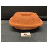 Terra-cotta covered dish