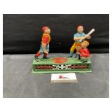 Cast iron baseball bank