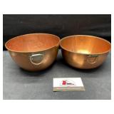 Copper mixing bowls