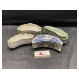 Antique crescent dishes