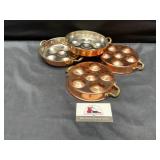 Copper escargot pans