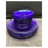 Blue glass plates