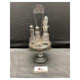 Derby silver cruet set