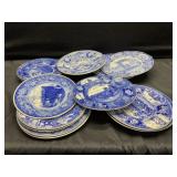 Old historical pottery plates, Old English