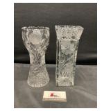 Cut glass vases