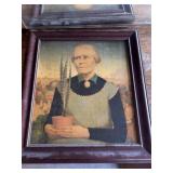Grant Wood Woman with Plants