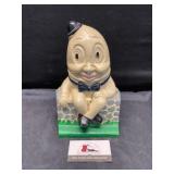 Cast iron Humpty Dumpty bank
