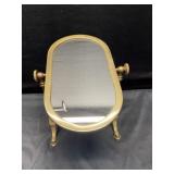 Brass framed mirror
