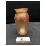 Marigold carnival glass vase