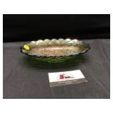 Iridescent carnival glass bowl