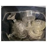 MCM glass stemware / tote not included