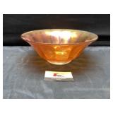 Marigold carnival glass bowl