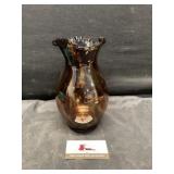 Amber brown vase