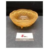 Imperial carnival glass footed dish