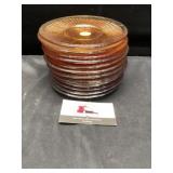 Marigold carnival glass plates
