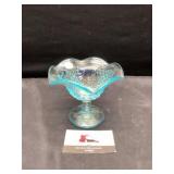 Imperial glass blue grape compote