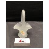 Frosted glass vase