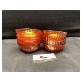 Marigold carnival glass bowls