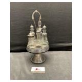 Vintage silver plate cruet set