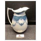 Blue white pitcher
