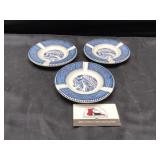 Vintage courier and ives ashtrays