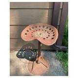 Metal tractor/implement seat stool