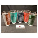 Seven Wonders of the world glasses