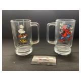 Walt Disney, Minnie mouse, goofy glass mugs