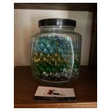 Glass Jar with Glass Marbles