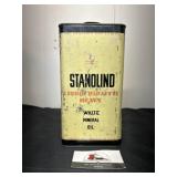 Stanolind White Mineral Oil Can